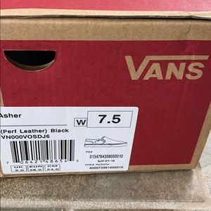 Vans Black Perforated Slip On Shoes